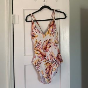 Women’s Floral Cross Back One Piece Swimsuit
